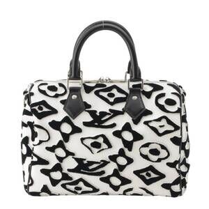 Louis Vuitton Urs Fischer Speedy Bandouliere Handbag White